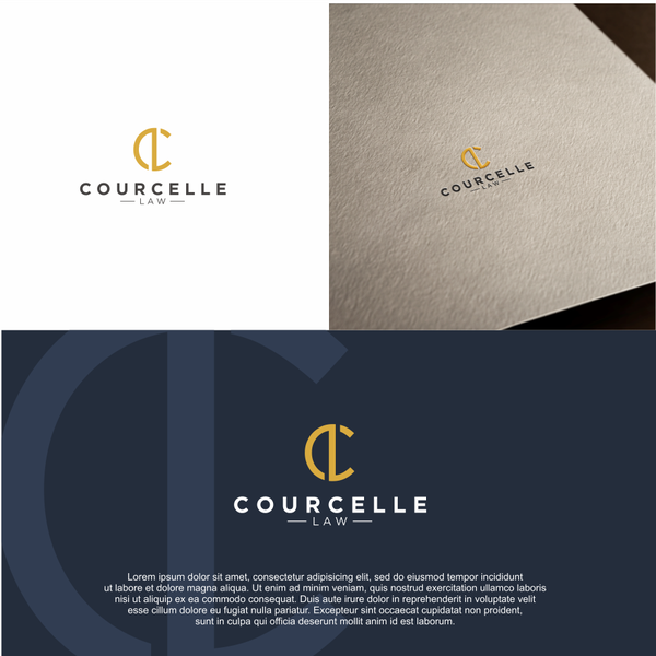 Design by Joy Setiawan titled "Courcelle Law Logo"