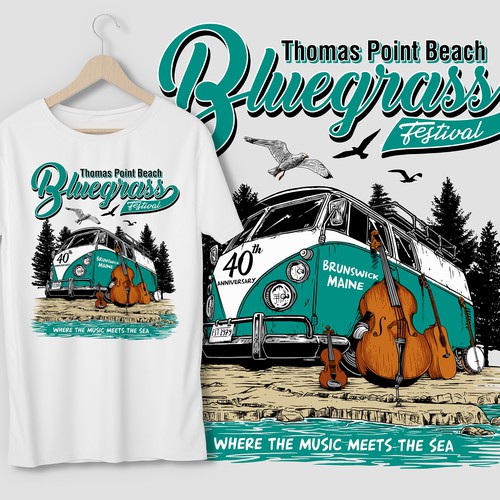 Thomas Point Beach 40th Anniversary Bluegrass Festival Tshirt contest