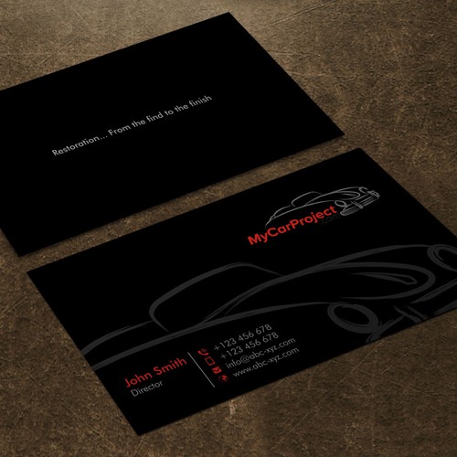 Create a great business card for MyCarProject | Business ...