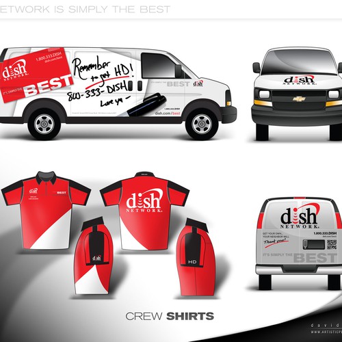 Diseño de V&S 002 ~ REDESIGN THE DISH NETWORK INSTALLATION FLEET de artisticperson.com