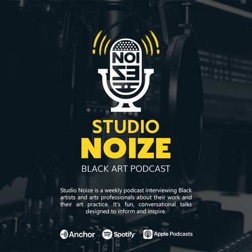 Podcast logo for Black art podcast-ontwerp door nomaden.studio