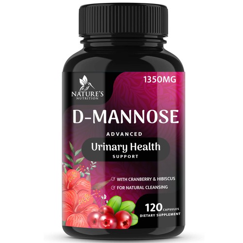 Colorful D-Mannose Design Needed for Nature's Nutrition Design by R O S H I N