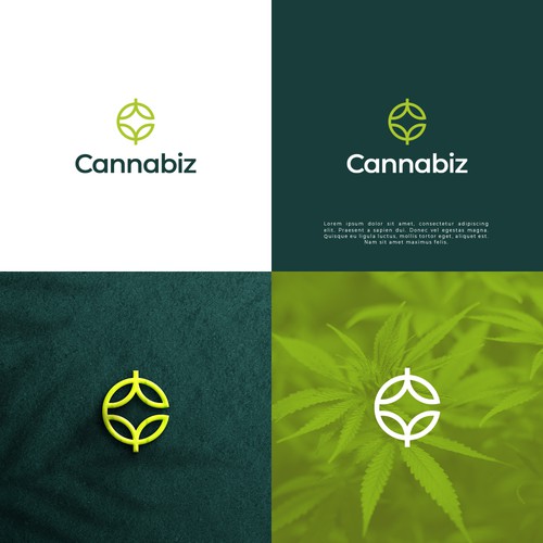 A fun but classy professional look for a cannabis business Design by Chelogo