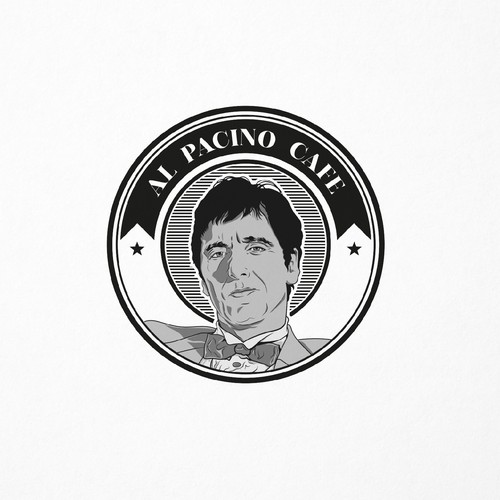 Logo for a high end Italian coffee shop with an Al Pacino theme. Design por Sanoja DSG