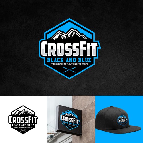 CrossFit Black & Blue -logo design Design by teknique®