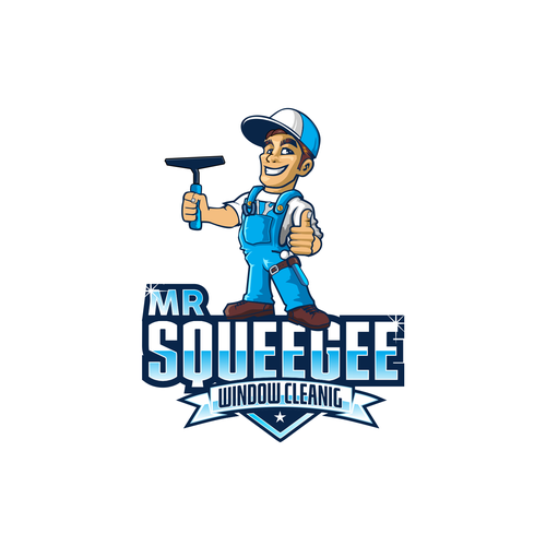 I need a playful logo for my business Mr. Squeegee Design von Vandi septiawan