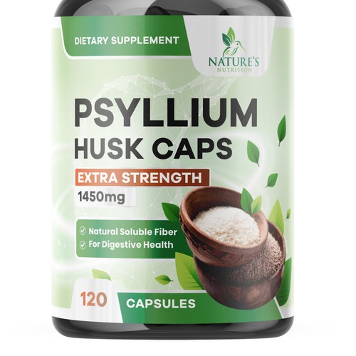 Natural Psyllium Husk Capsules Design needed for Nature's Nutrition Design by rashedhannan