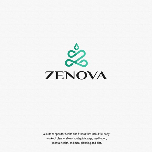 Zenova Logo: Revolutionary suite of health and wellness mobile apps Diseño de Civ_Kings