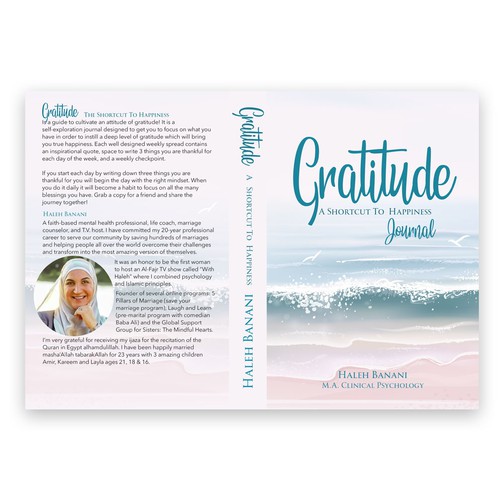 A Gratitude journal cover: Gratitude - A shortcut to happiness Ontwerp door Julia Sh.