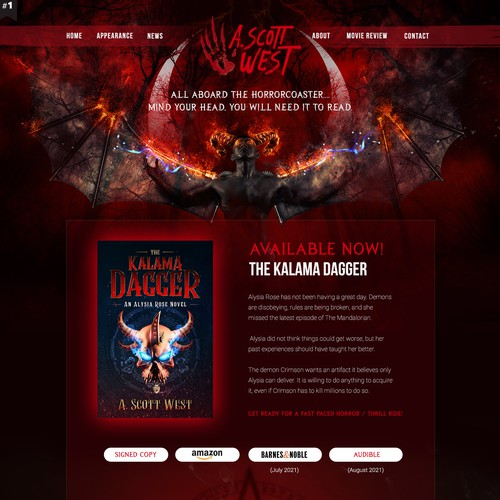 Website Redesign for Horror Author - Get Creepy! Design by vyncadq