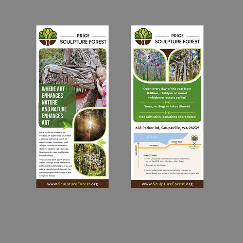Enticing Rack Card for Unique and Fun Sculpture Park Nature Preserve Design by Krishna Arts