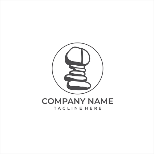Stone formation picture as logo for coaching business Design by Lure Studio