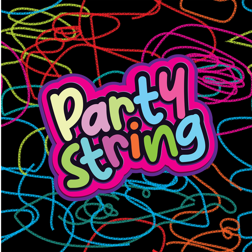 SILLY STRING LOGO + BACKGROUND Design by m(e_e)m