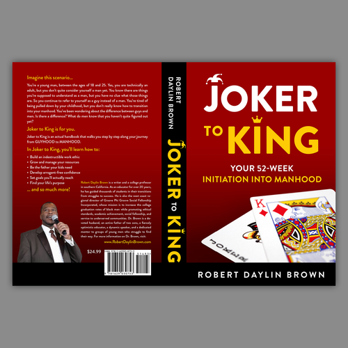 Create a bold and unique cover for a book teaching the lessons of manhood. Design by Mr Wolf