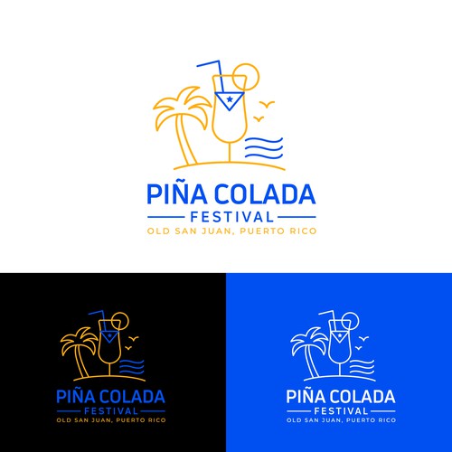 Design Piña Colada Festival Logo and Branding Package di smitadesign