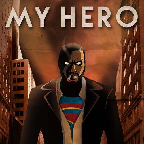 Create a Superhero graphic novel cover for a dramatic novel Design by Vuk N.