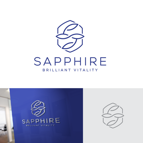 Sophisticated logo for high end medspa incorporate a ‘jewel/gem’ looking image in a tasteful way. Design by archila