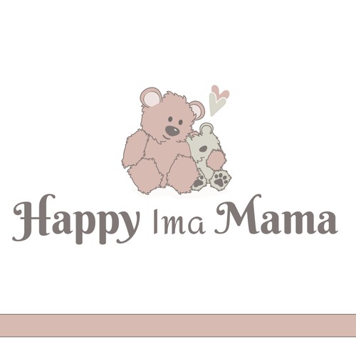 HAPPY ima MAMA - Show me your creativity! Love clever/unique lettering and fun logo with clean silhouette. Design by Pixiesplat