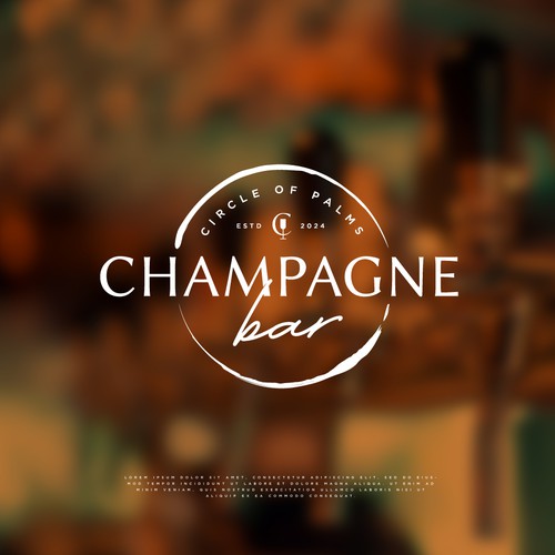 Luxury and modern Champagne Bar logo Design réalisé par prntscrn