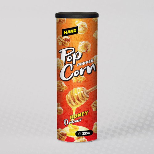 Premium Quality Popped Pop Corn Packaging Design réalisé par Dimario Moretti