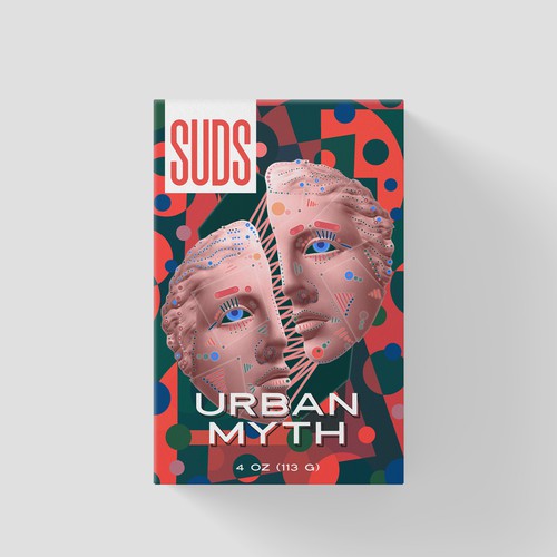 SUDS™ Bar Soap Packaging with Custom Illustrations - 5 Box Series Design by kex_