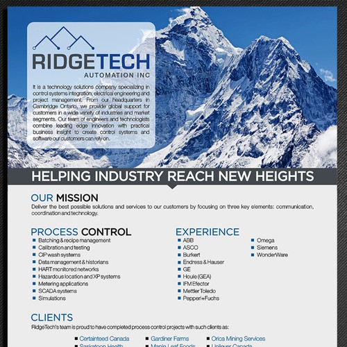 RidgeTech Automation - Marketing Documents Design by MAXX CREATIVE