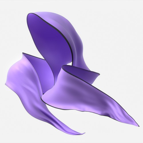 Sleek, modern 3D product rendering of head wrapping scarf. Design by Uniscura