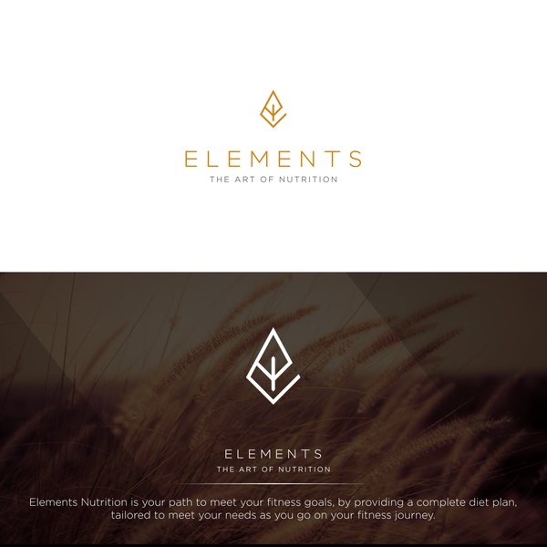 Design realizzato da Azkiya Roby intitolato "sophisticated logo design for element nutrition"