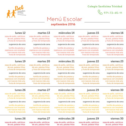 Menu contest entry by César I.