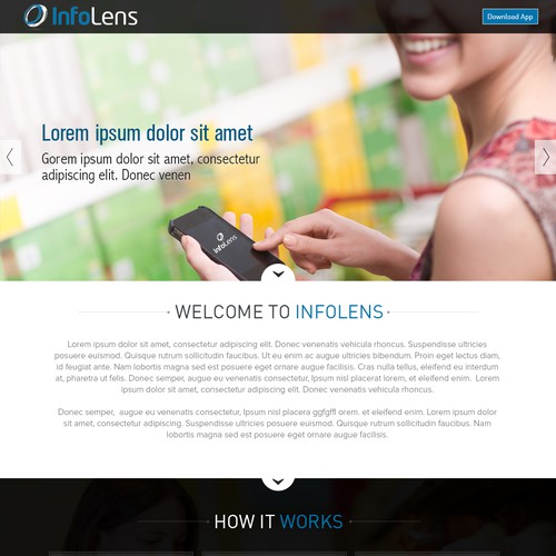 InfoLens Landing Page Contest Design por Atul-Arts