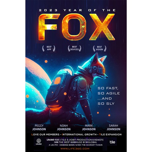 Life360 2023 Year of the Fox Poster Design by sheergenius