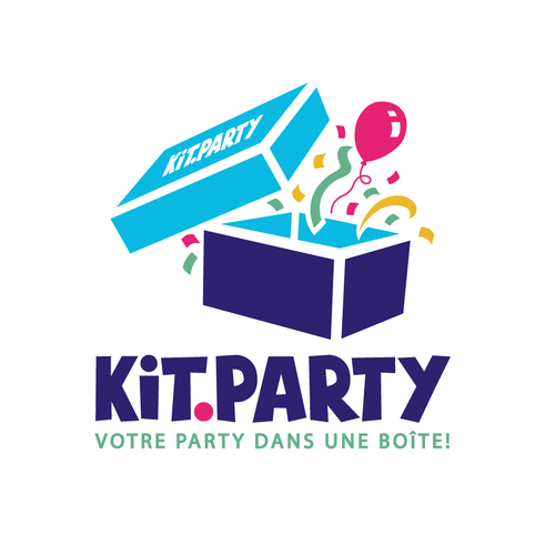 Design a fun logo for a businees offering a party in a box! Design by JairOs