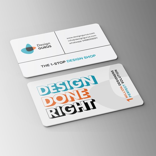 Business Card for DesignGurus.com Design réalisé par Birendra Chandra Das