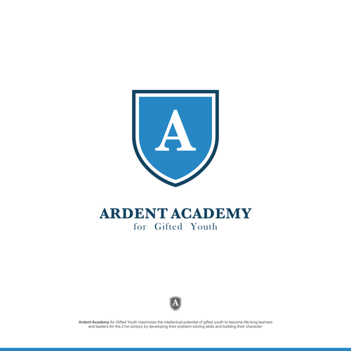 Create a new logo for Ardent Academy, a K-12 STEM education startup (science, technology, engineering and math) Diseño de skymaya™