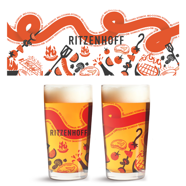 Illustration Proposal for Ritzenhoff Glass Beer Collection