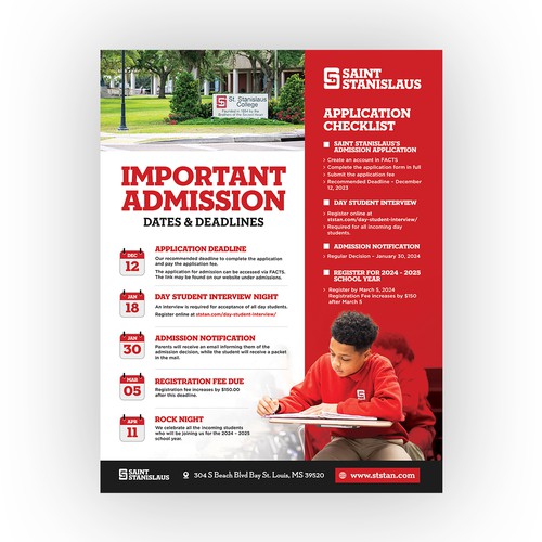 Design an eye-catching admission calendar flyer Design by Alphabet ♥