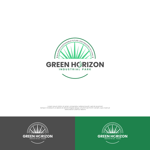 Green Horizon Industrial park Logo Design by AjiCahyaF