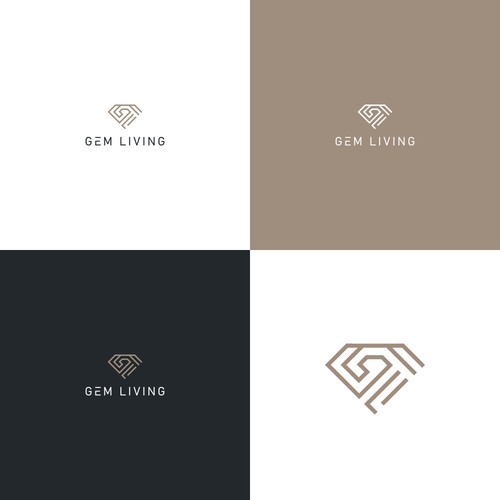 Geometrical, minimalist, modern brand design for Gem Living Design by asrorigus