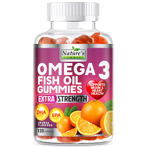 Tasty Omega 3 Fish Oil Gummies Design needed for Nature's Gummies-ontwerp door agooshe