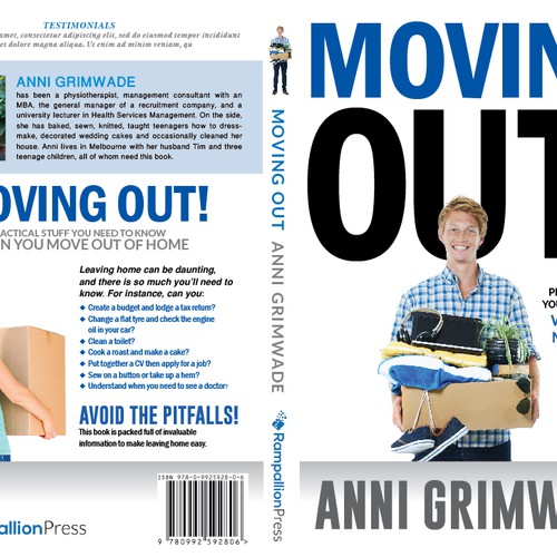 Design a fantastic cover for my book "Moving Out!" Design by machus4u