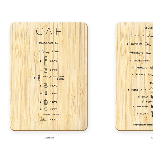 Caf منيو MENU