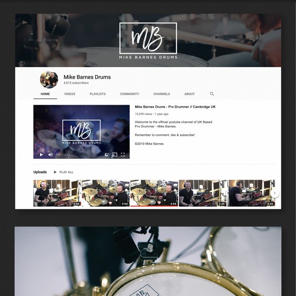 Design A Logo For Youtube Drummer And Drum Teacher Mike Barnes