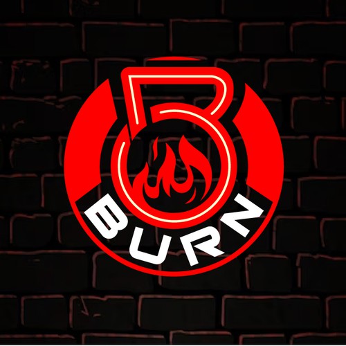 “Design a fierce, industrial-chic brand identity for a HIIT gym called BURN” Design by PrintFactory ™
