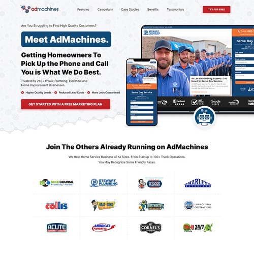 Google Ads Provider AdMachines - Website Redesign Design von Mahant Arts