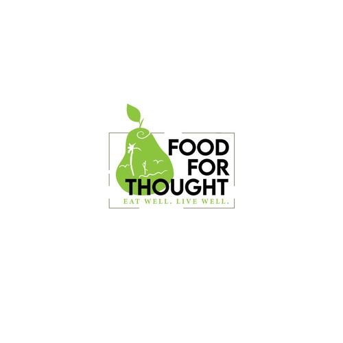Fresh, Playful Island-Inspired Logo for Food For Thought – Organic Café & Market in the Florida Keys Design by m210297
