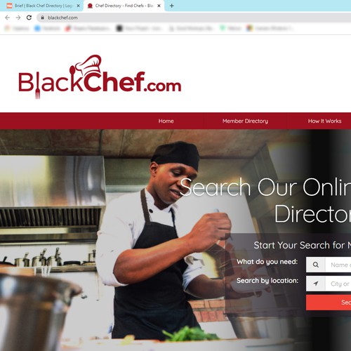 Black Chef Directory Design von Gary T.