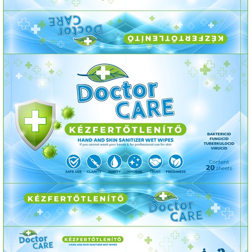 We need an eye-catching packaging for our disinfectant, hand sanitizer wet wipes Ontwerp door rizal hermansyah