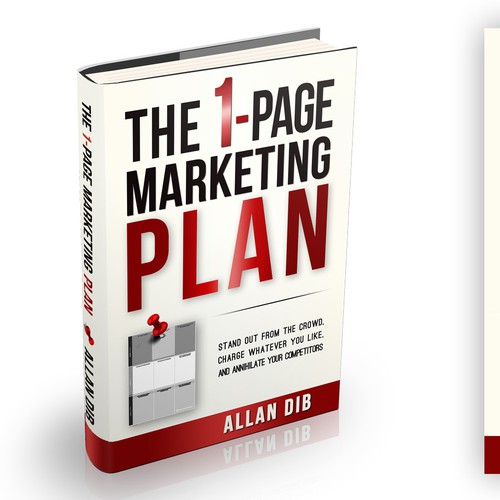 Create a captivating business book cover for "The 1-Page Marketing Plan" Design by Virdamjan