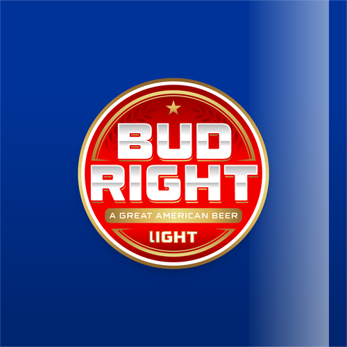 Bud Right.  The great new American Beer for good ol' fashioned American beer drinkers. Design by Voos Studio