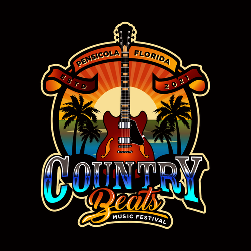 Iconic logo for iconic event for country music festivals in Florida Design by Jacob Gomes